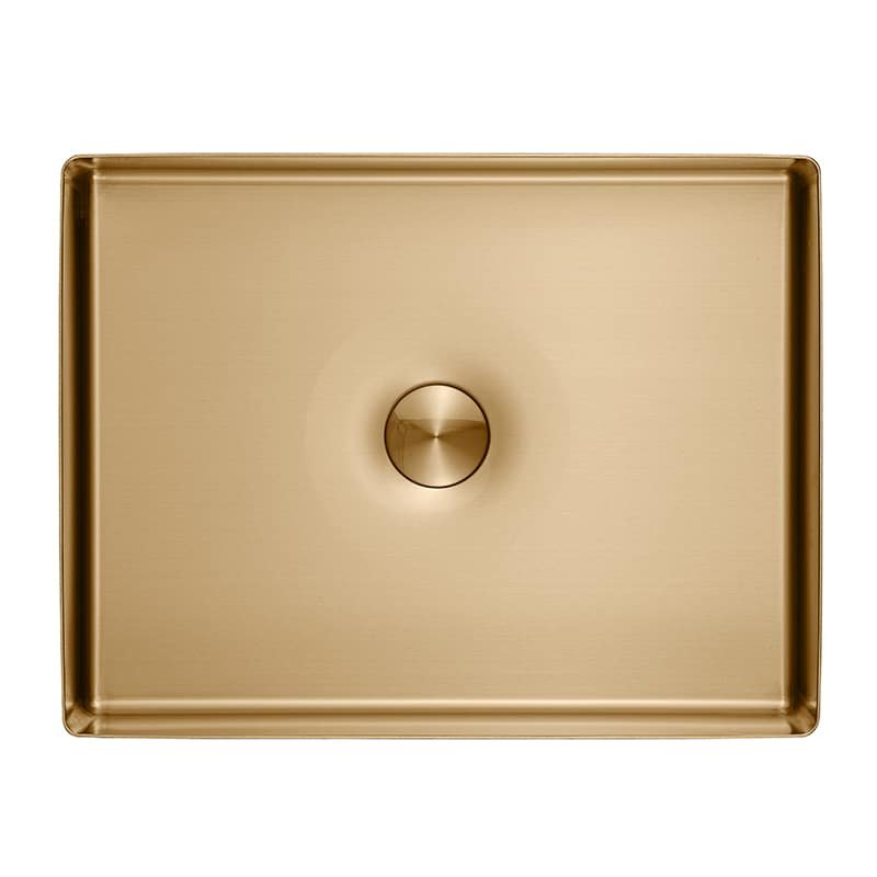 20 Rectangular PVD Gold Vessel Sink (1)