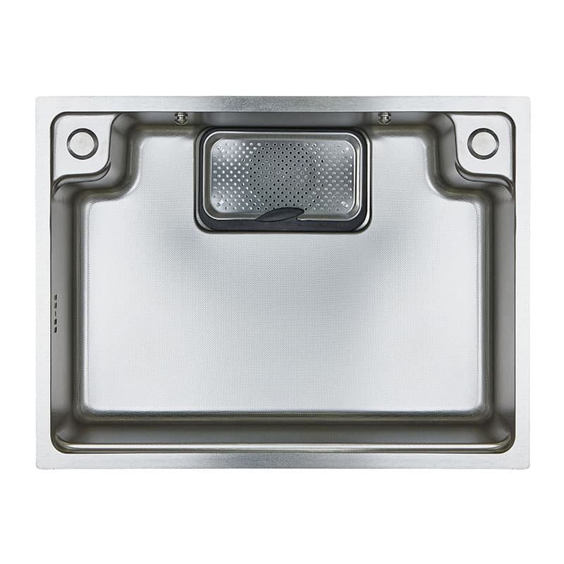 24" embossed anti scratch workstation sink | honeycomb texture surface | 3.0mm thick deck pressed sus304