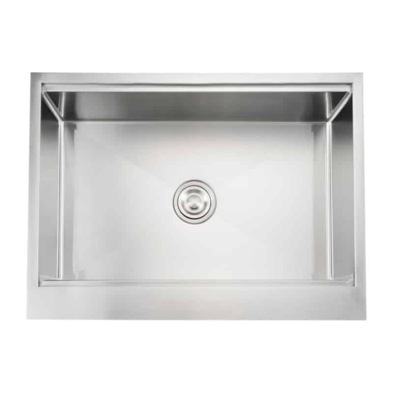 30" apron front farmhouse kitchen sink | 1.5mm heavy duty apron | flushmount sus304 single bowl