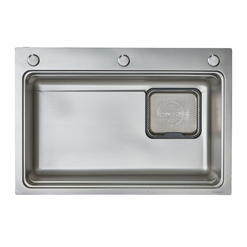 30" waterfall workstation sink (760x460mm) | "flying rain" mode & piano control | 3.0mm deck hybrid series