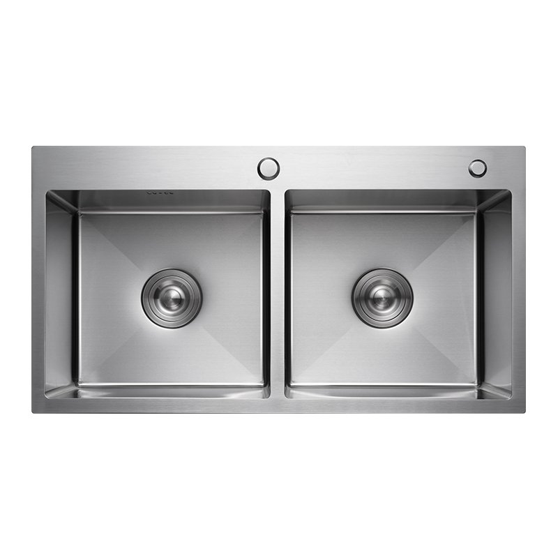 31" topmount double bowl kitchen sink | 50/50 equal basins | 3.0mm heavy duty deck | 780x500mm