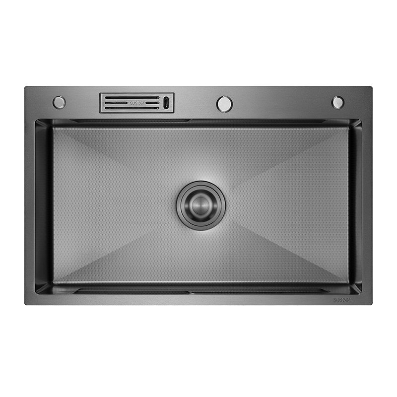 31.5" embossed workstation sink with knife holder (800x500mm) | topmount honeycomb surface | 3.0mm deck