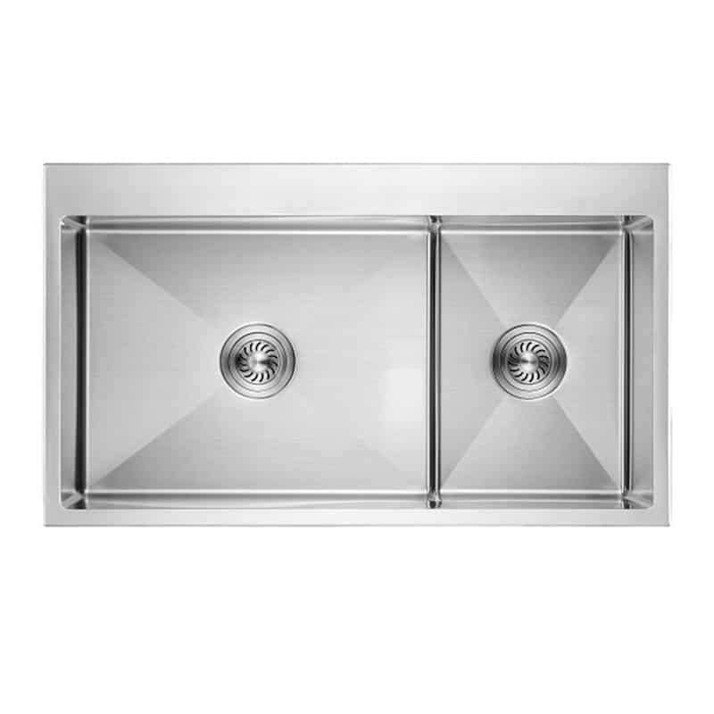 33 x 20 Topmount 6040 Offset Double Bowl Sink (1)