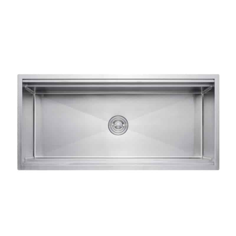 36" undermount workstation kitchen sink | large single bowl 18 gauge sus304 | handmade r10 series