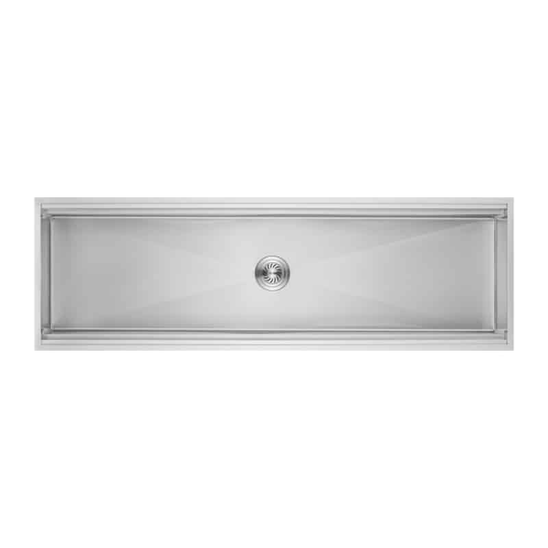 48" extra long undermount workstation sink | 4 foot galley style island sink | 16 gauge sus304 entertainment series