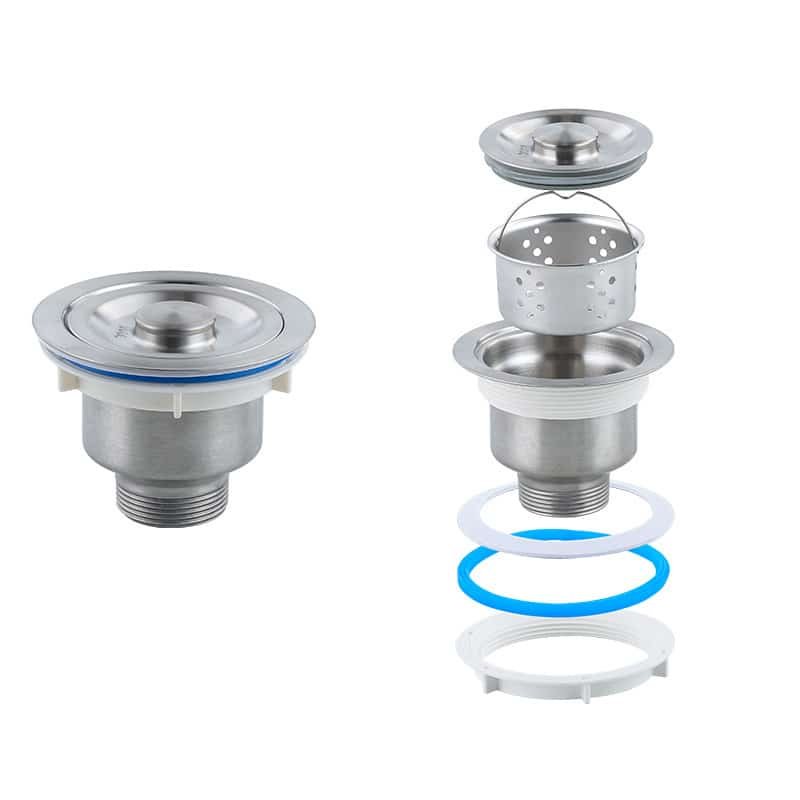 color matched kitchen sink basket strainer waste | pvd gold, black, copper & silver | sus304 standard 114mm