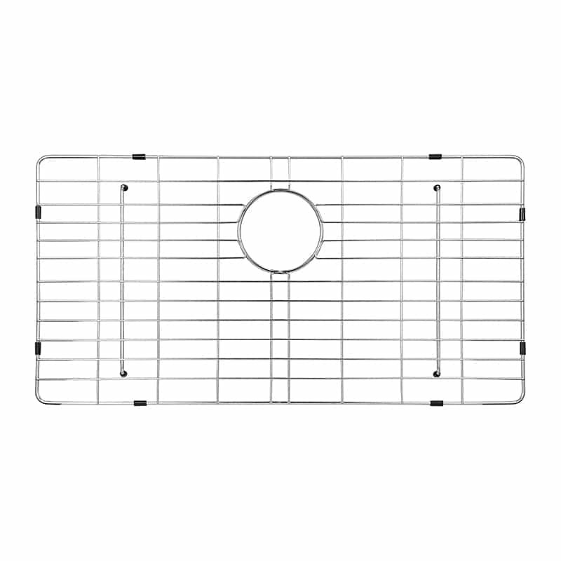 stainless steel protective bottom grid | anti scratch sink rack with rubber feet | sus304 custom fit
