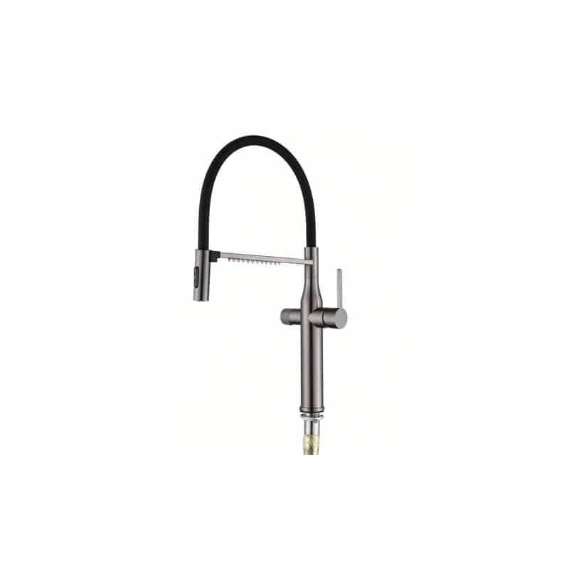 3 way commercial kitchen faucet with integrated drinking water filter tap solid sus304